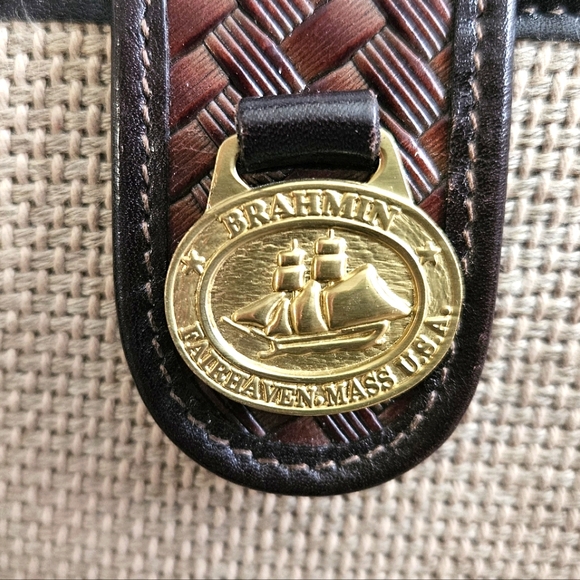 Vintage Brahmin Addison Li Taupe Harbor Handbag - Picture 2 of 8